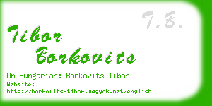 tibor borkovits business card